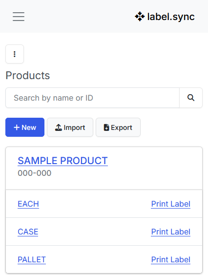 Illustration of products page